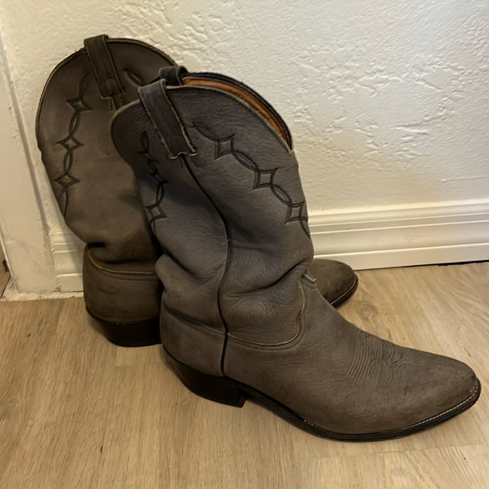 Abilene genuine leather gray cowboy boots